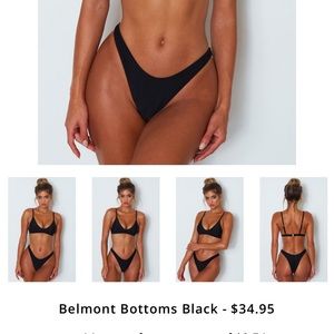 Belmont black bathing suit bottoms